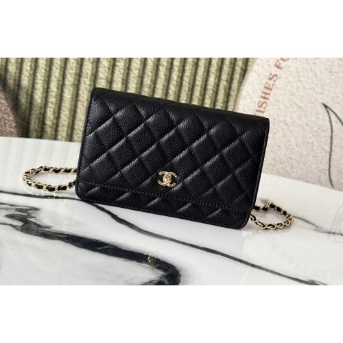 Chanel AP4241 Wallet On Chain in Black Leather Chanel AP4241 Wallet On Chain in Black Leather