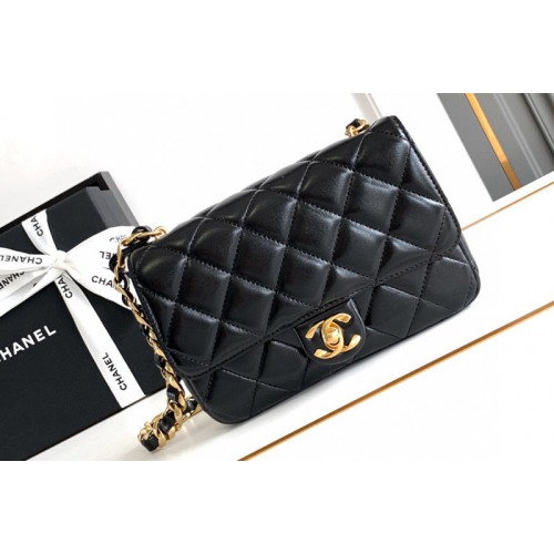 Chanel A69900 Mini Classic Handbag in Black Leather