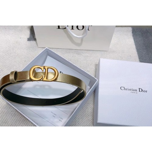 Dior Saddle calfskin 20mm belt in Gold Calfskin Leather Dior Saddle calfskin 20mm belt in Gold Calfskin Leather