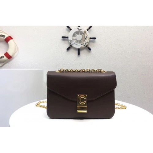 Celine Classic Box Shoulder Bag Calf Leather 8013 Brown