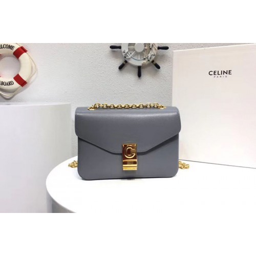 Celine Classic Box Shoulder Bag Calf Leather 8013 Gray Celine Classic Box Shoulder Bag Calf Leather 8013 Gray