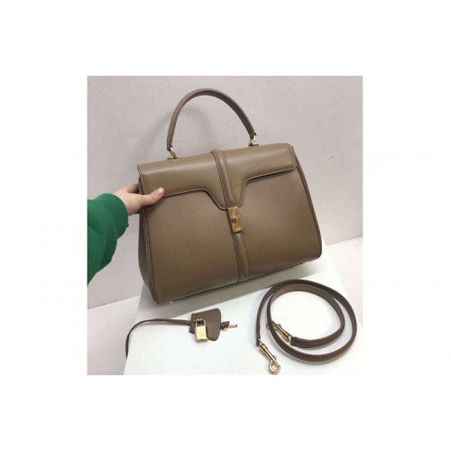 Celine Medium Small 16 Bag in satinated calfskin Leather Apricot