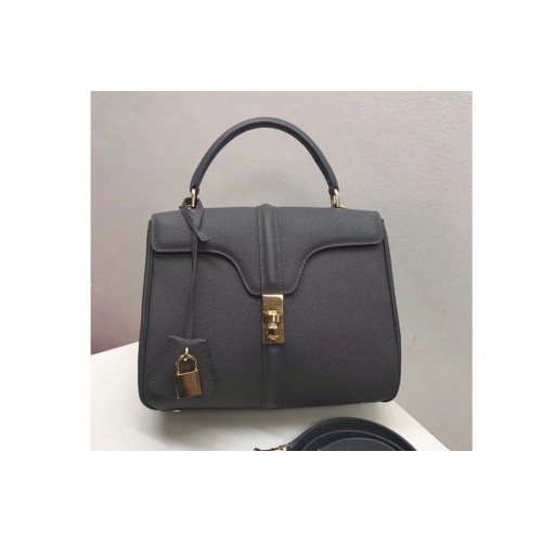Celine Medium Small 16 Bag in Grained calfskin Leather Grey