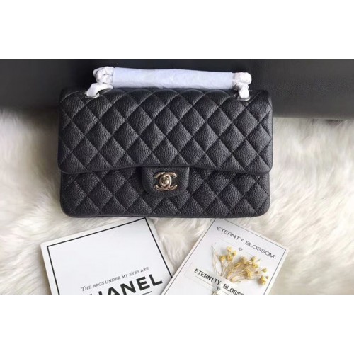 Chanel Flap Shoulder Bag Original leather A1112 Black Silver Chain