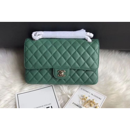 Chanel Flap Shoulder Bag Original Caviar Leather CF1112 green Chanel Flap Shoulder Bag Original Caviar Leather CF1112 green