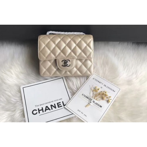Chanel Classic Flap Bags original Sheepskin Leather 1115 Beige Silver Chain