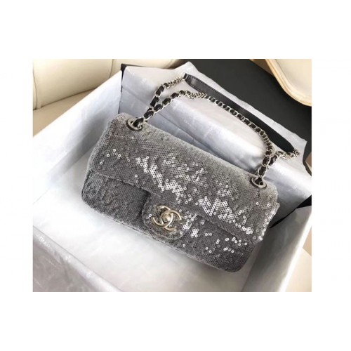 Chanel Flap Original Lambskin Leather Shoulder Bags 1112 Grey Chanel Flap Original Lambskin Leather Shoulder Bags 1112 Grey