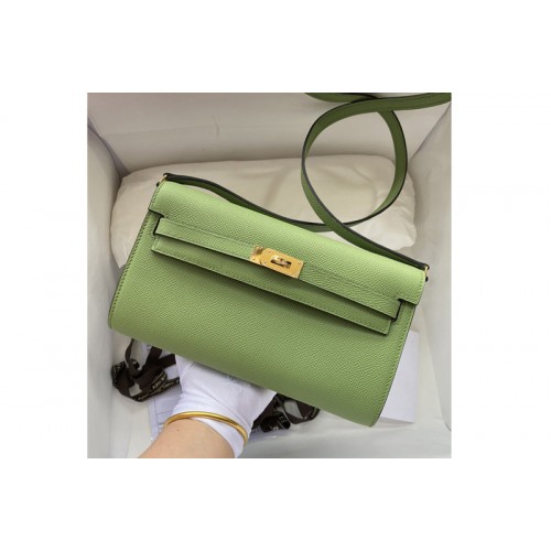 Hermes Kelly Classique To Go Woc Wallet In Green Epsom Leather With Gold Buckle Hermes Kelly Classique To Go Woc Wallet In Green Epsom Leather With Gold Buckle