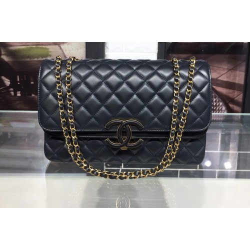 Chanel 2.55 Flap Bags with Gold Chain in Blue Calfskin Leather Chanel 2.55 Flap Bags with Gold Chain in Blue Calfskin Leather
