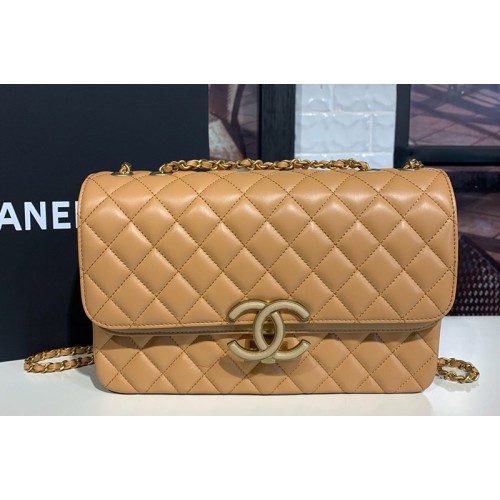 Chanel 2.55 Flap Bags with Gold Chain in Camamel Calfskin Leather Chanel 2.55 Flap Bags with Gold Chain in Camamel Calfskin Leather
