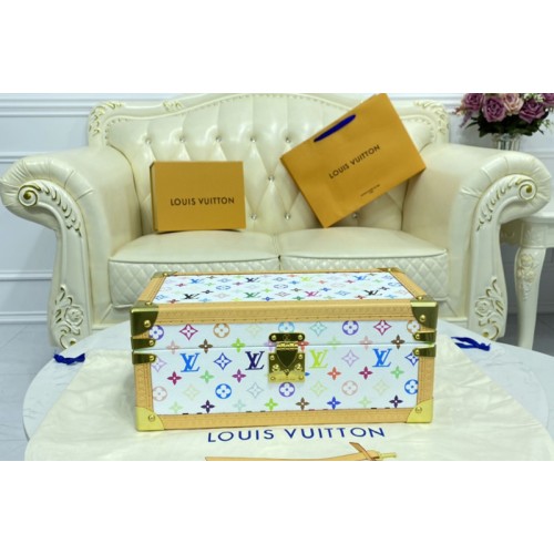 Louis Vuitton Coffret Jewelry Box in White Monogram Multicolor