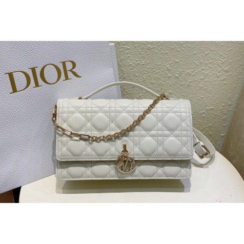 Dior M0997 Christian Dior Miss Dior Top Handle bag in White Cannage Lambskin