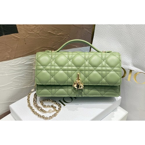 Dior S0980 Christian Dior Miss Dior mini bag in Green Cannage Lambskin