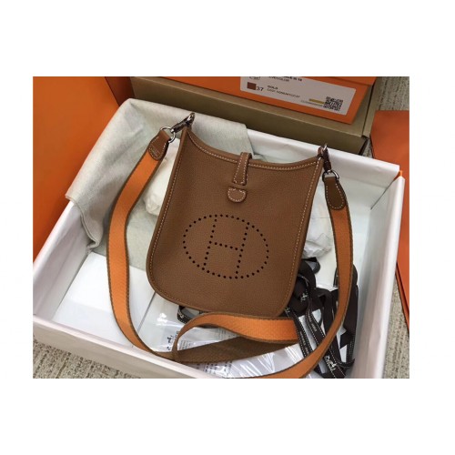Hermes Evelyne Mini Bag in Brown Togo Leather