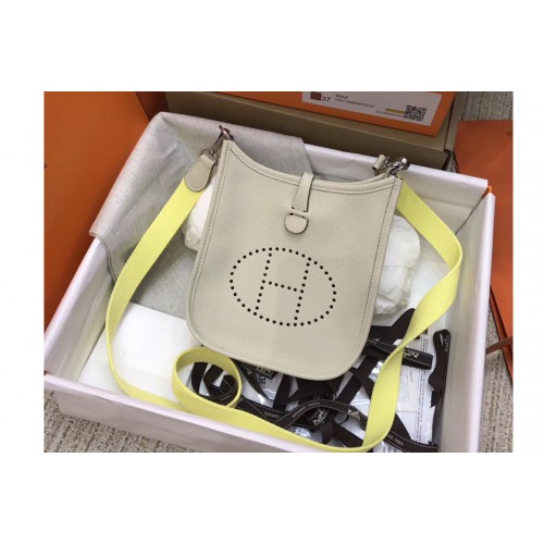 Hermes Evelyne Mini Bag in White Togo Leather Hermes Evelyne Mini Bag in White Togo Leather