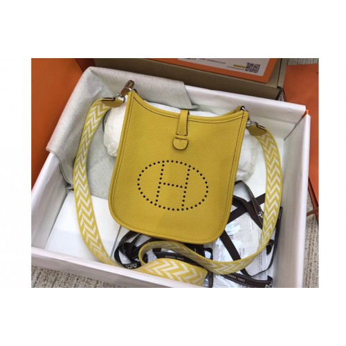 Hermes Evelyne Mini Bag in Yellow Togo Leather
