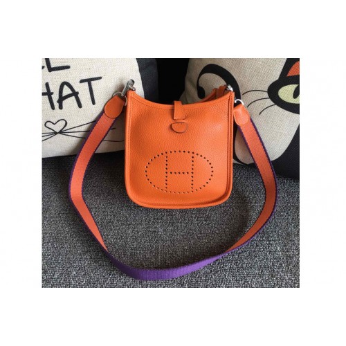 Hermes Evelyne Mini Bag in Orange Togo Leather