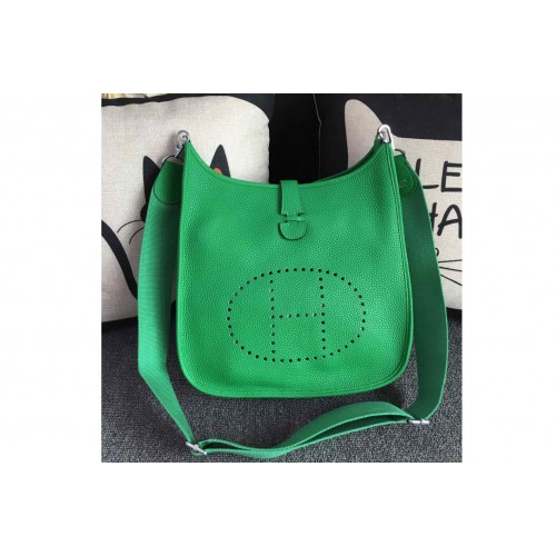 Hermes Evelyne 28 Bag in Green Togo Leather