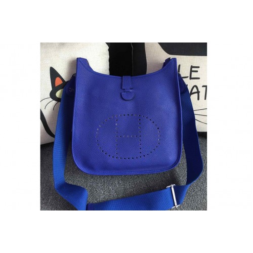 Hermes Evelyne 28 Bag in Blue Togo Leather