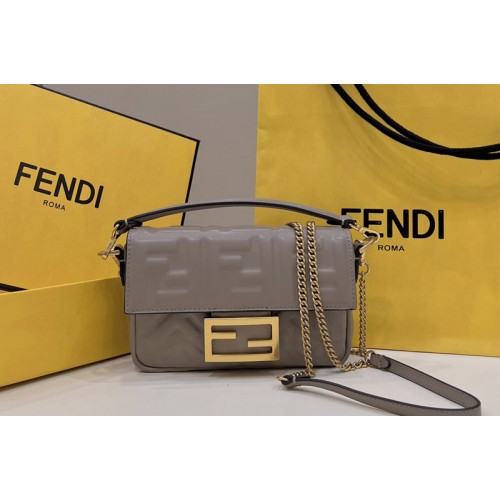 Fendi Baguette Mini bag in Grey nappa leather bag Fendi Baguette Mini bag in Grey nappa leather bag