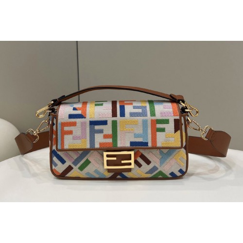 Fendi 8BR600 medium Baguette bag in Multicolor FF canvas bag Fendi 8BR600 medium Baguette bag in Multicolor FF canvas bag