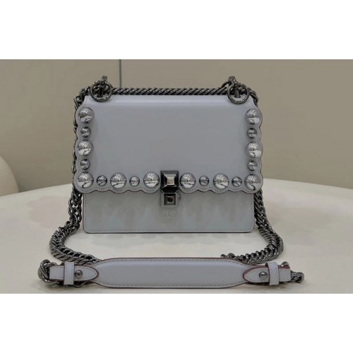 Fendi Kan I F Small Bag in Blue leather mini-bag