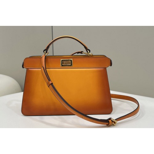 Fendi 8BN327 Peekaboo Iseeu Small bag in Orange Leather Fendi 8BN327 Peekaboo Iseeu Small bag in Orange Leather