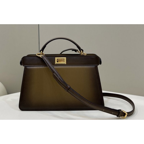 Fendi 8BN327 Peekaboo Iseeu Small bag in Green Leather