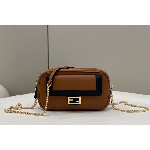 Fendi Easy 2 Baguette leather shoulder bag in Brown Leather Fendi Easy 2 Baguette leather shoulder bag in Brown Leather