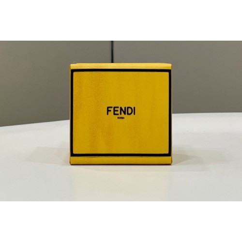 Fendi 7AR917 Mini box type Key Case accessories key charm Bag Charm in Yellow Leather
