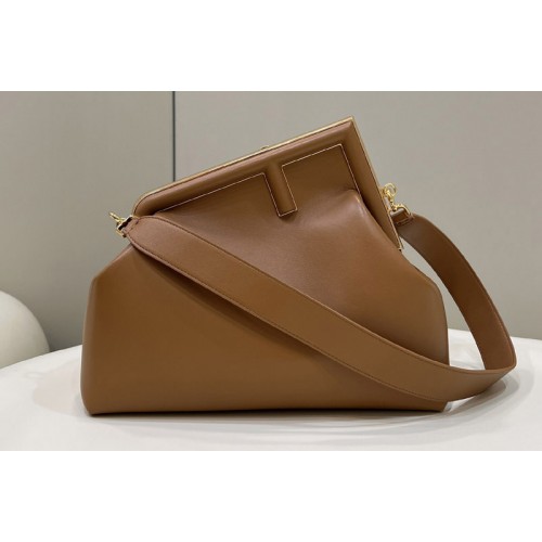 Fendi 8BP127 Fendi First Medium bag in Brown leather