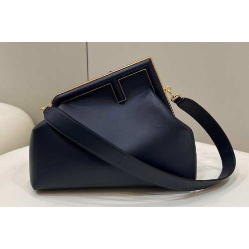 Fendi 8BP127 Fendi First Medium bag in Navy Blue leather Fendi 8BP127 Fendi First Medium bag in Navy Blue leather