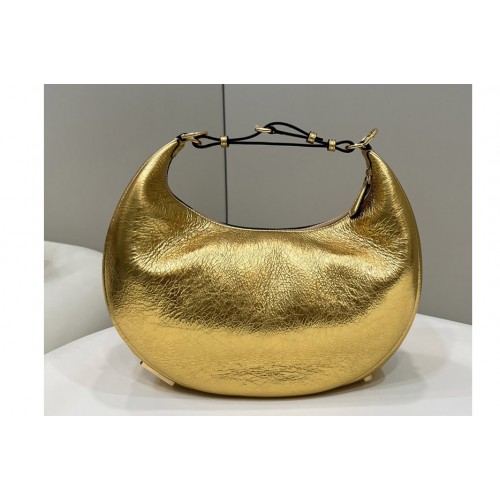 Fendi 8BR799 Fendigraphy Medium hobo Bag in Gold Leather