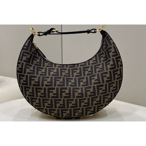 Fendi 8BR799 Fendigraphy Medium hobo bag in Brown FF fabric