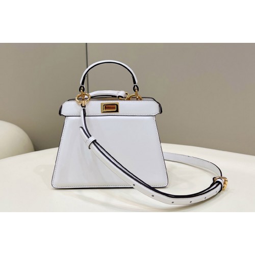 Fendi 8BN335 Peekaboo ISeeU Petite bag in White padded nappa leather