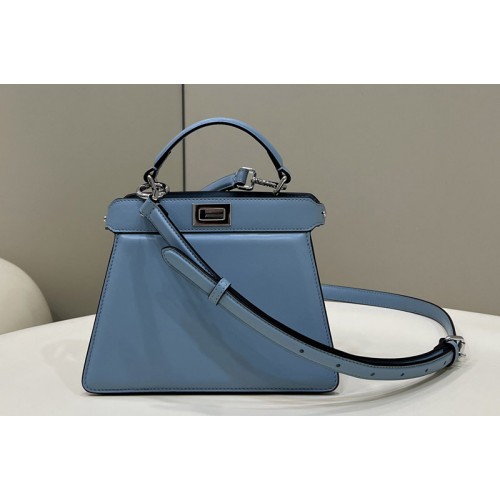 Fendi 8BN335 Peekaboo ISeeU Petite bag in Blue padded nappa leather