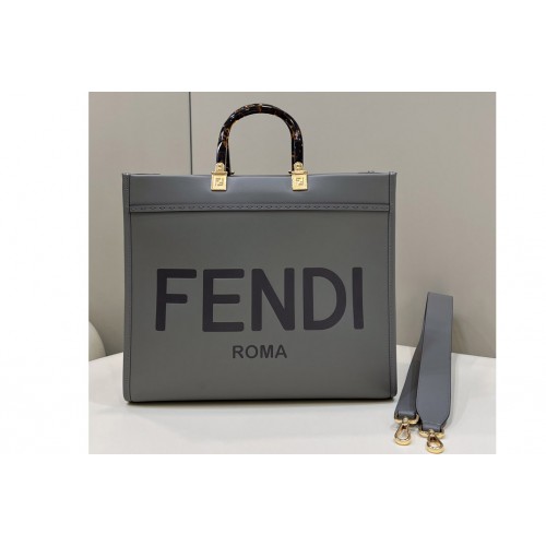 Fendi 8BH372 Sunshine Medium Shopper Bag in Grey leather Fendi 8BH372 Sunshine Medium Shopper Bag in Grey leather