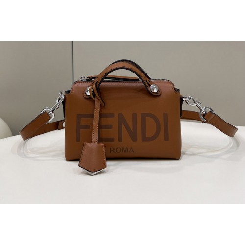 Fendi 8BL145 By The Way Mini small Boston bag in Brown leather