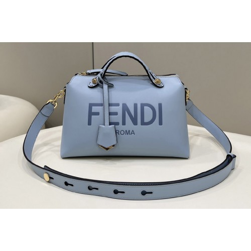 Fendi 8BL145 By The Way Mini small Boston bag in Light Blue leather