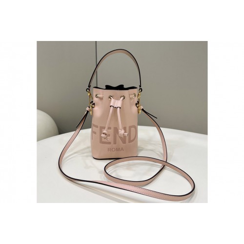 Fendi 8BS010 Small Mon Tresor bucket bag in Pink leather