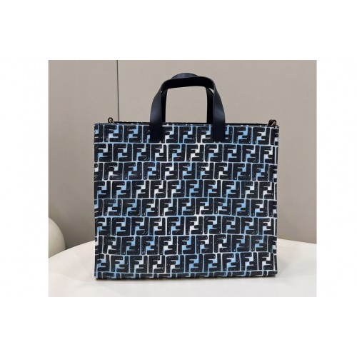 Fendi 8BH357 California Sky Tote Bag in Canvas FF Cloudy
