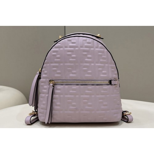 Fendi 8BZ038 Mini Backpack in Purple Leather