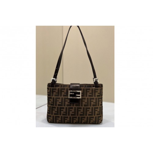 Fendi Vintage shoulder bag in Brown Canvas FF