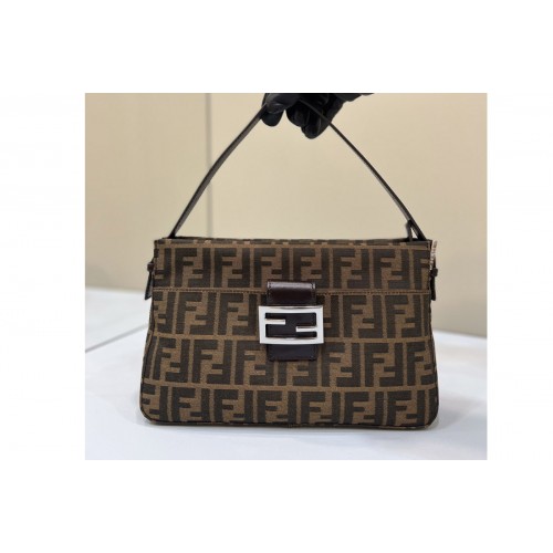 Fendi Vintage shoulder bag in Brown Canvas FF