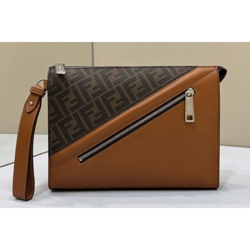 Fendi 7VA491 Flat Pouch in Multicolor leather