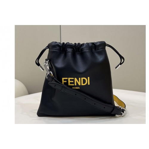 Fendi 7VA510 Pack Small Pouch Bag in Black Leather