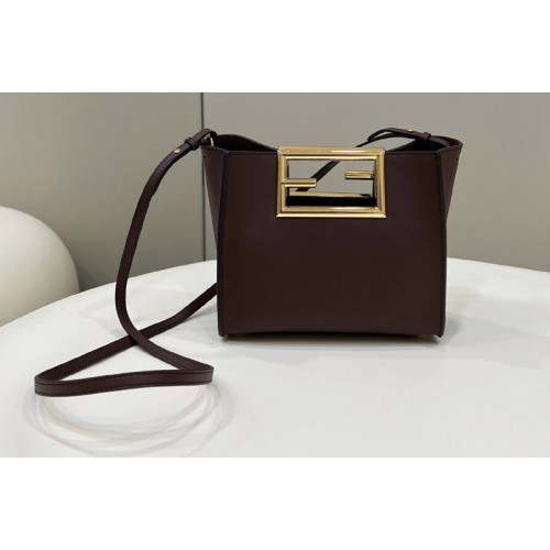 Fendi Way Small Bag in Coffee Leather
