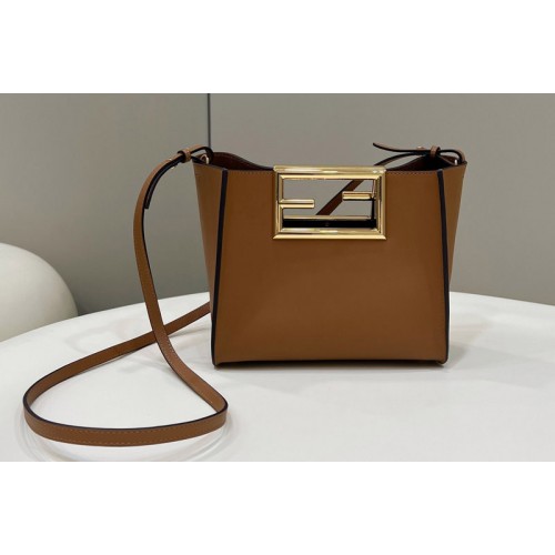 Fendi Way Small Bag in Brown Leather Fendi Way Small Bag in Brown Leather