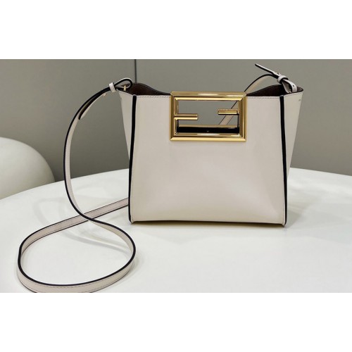 Fendi Way Small Bag in White Leather