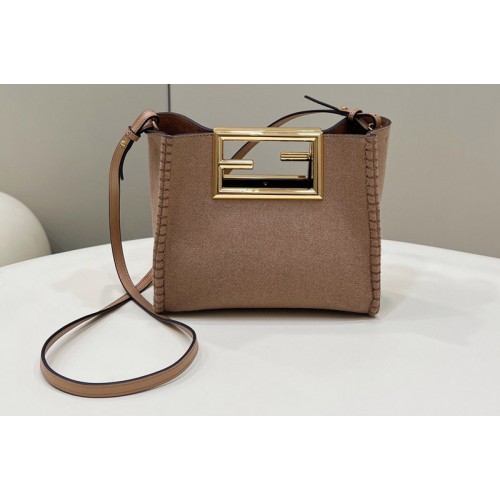 Fendi Way Small Tote Bag in Pink Suede Fendi Way Small Tote Bag in Pink Suede